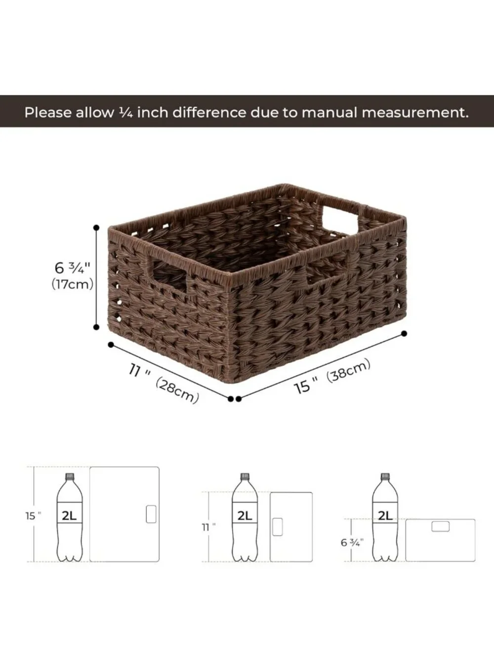 Stylish Waterproof Wicker Storage Baskets for Organizing Shelves & Pantry